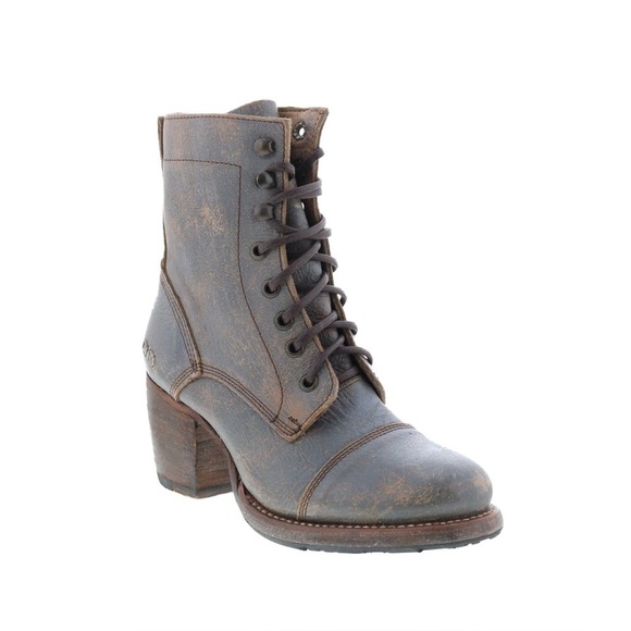 Bed Stu Shoes - Bed Stu Gray Lace Up Boots with Distressed Finish size 11